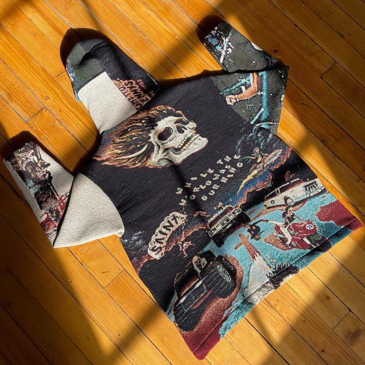 Vintage Skull Tapestry Hoodie