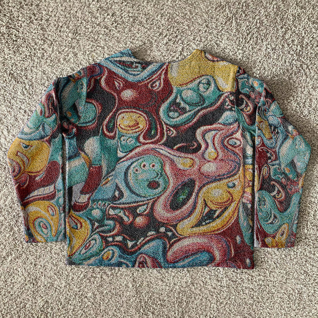 streetwear vintage print tapestry sweatshirt