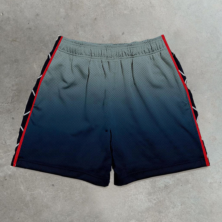 Casual Street Mesh Print Basketball Track Shorts