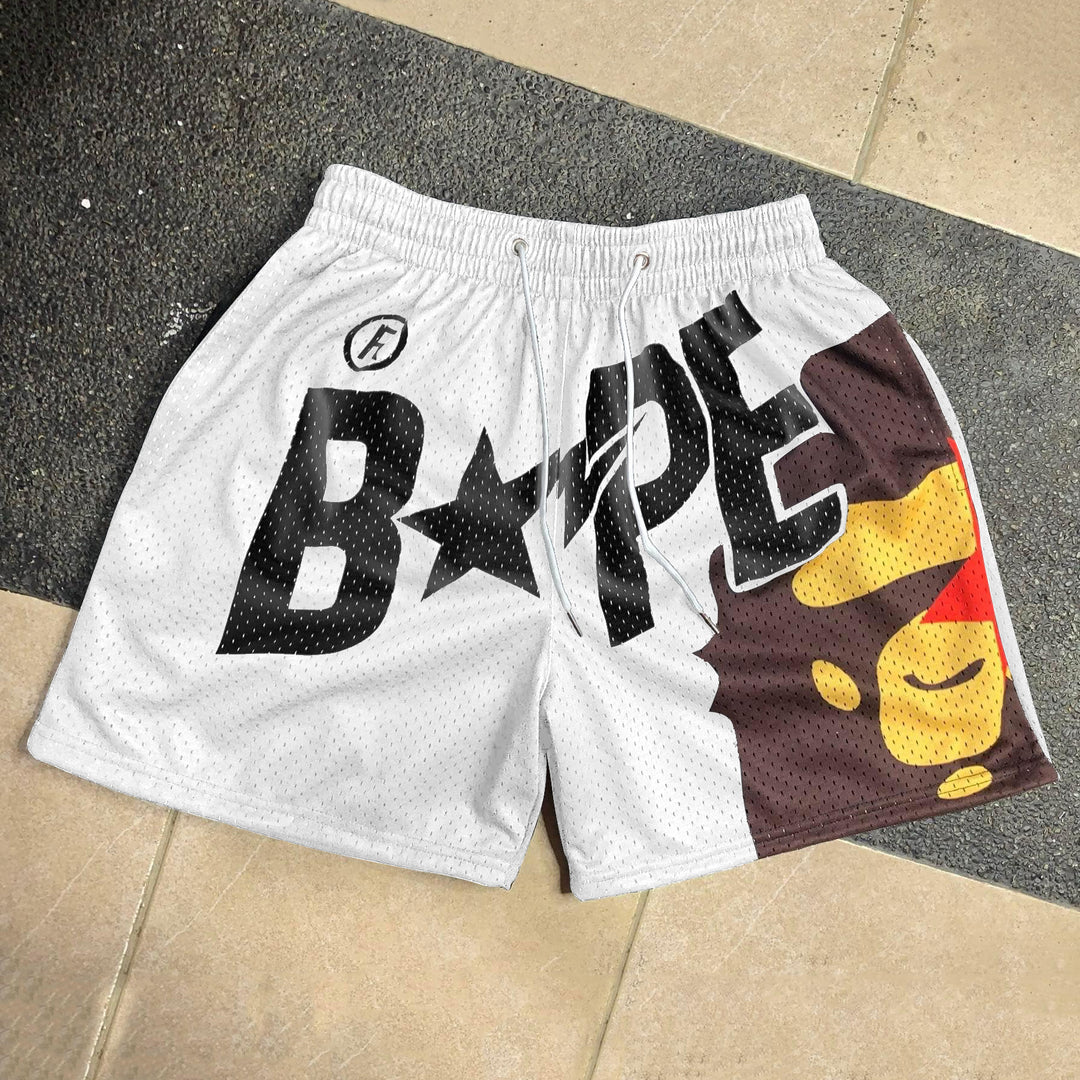 Ape casual street mesh shorts