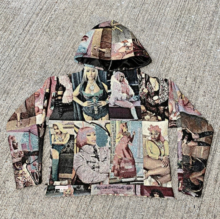 Retro Tapestry Fashionable Casual Hoodie