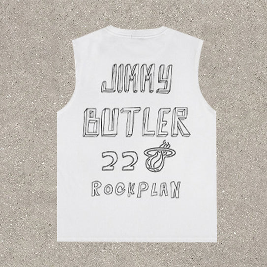 Casual Street Basketball Sleeveless Printed Vest