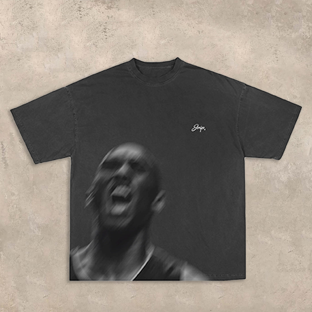 Basketball figure blurred graphic T-shirt