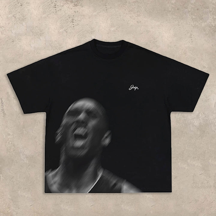 Basketball figure blurred graphic T-shirt