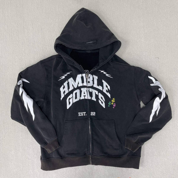 cross zip street hoodie