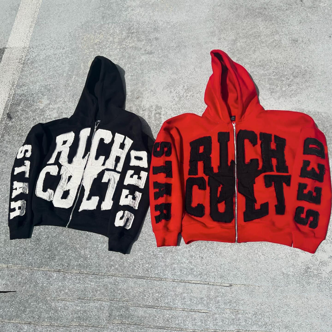 Lucky Casual Street Vintage Zip Hoodie