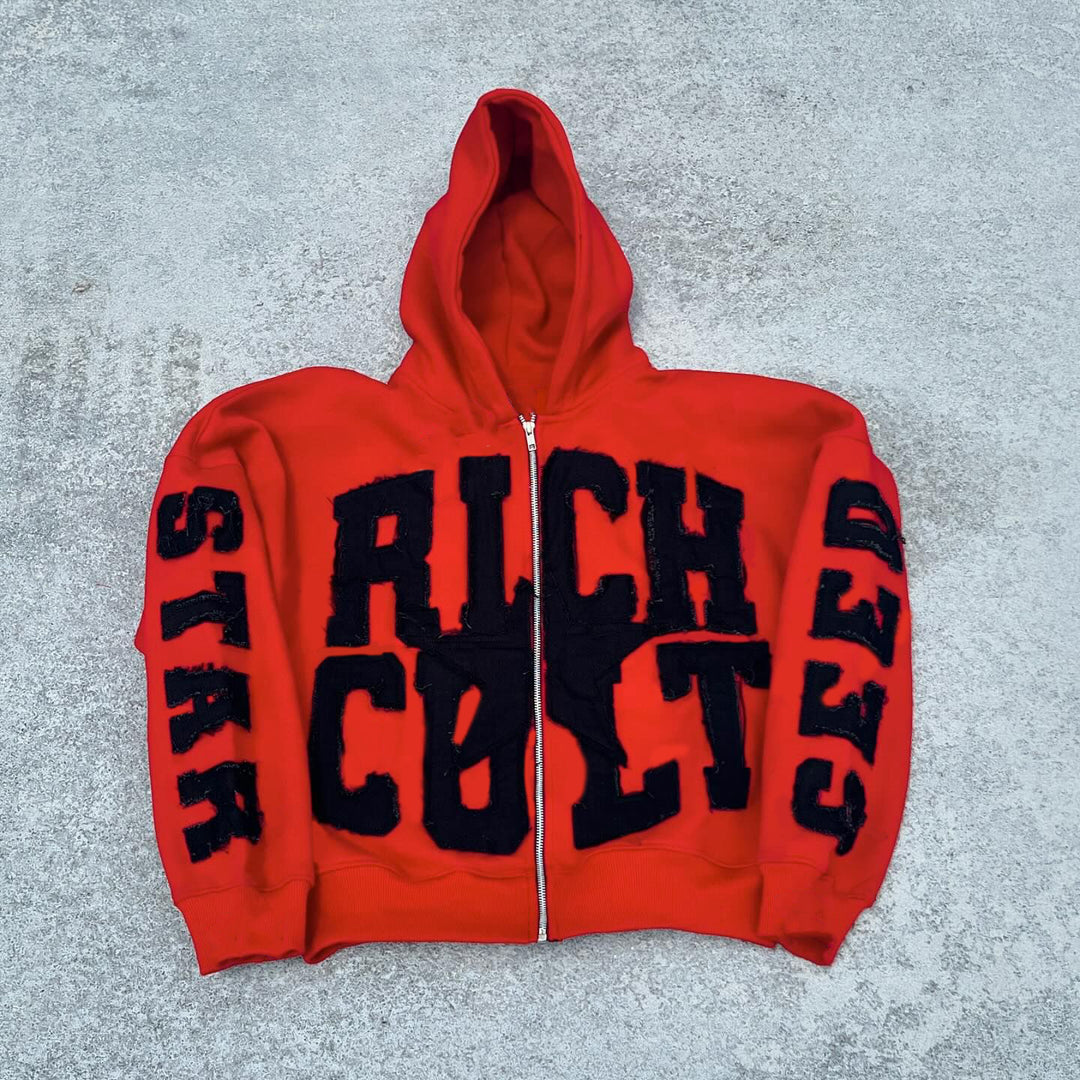 Lucky Casual Street Vintage Zip Hoodie