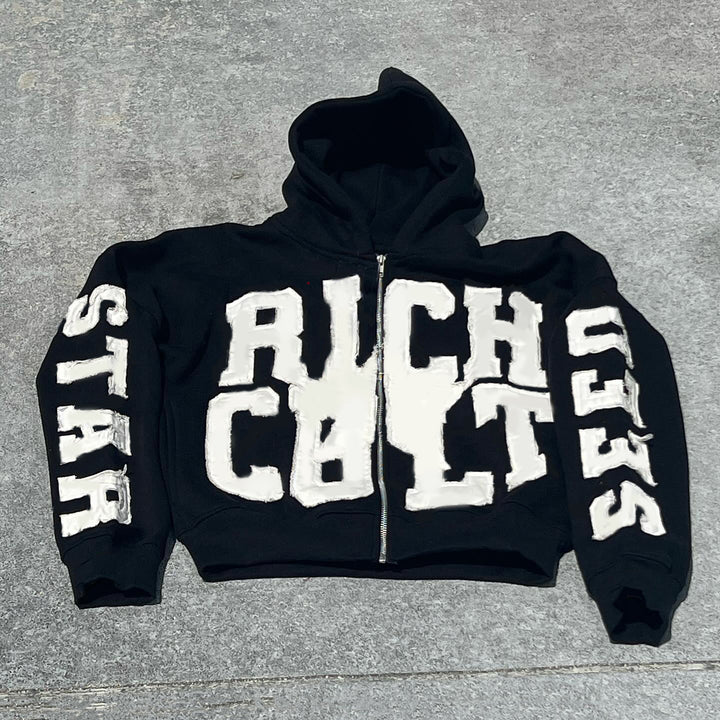 Lucky Casual Street Vintage Zip Hoodie