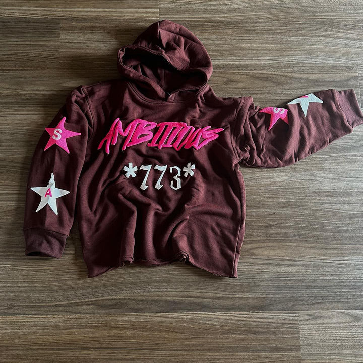 Casual street printed cotton sports hoodie