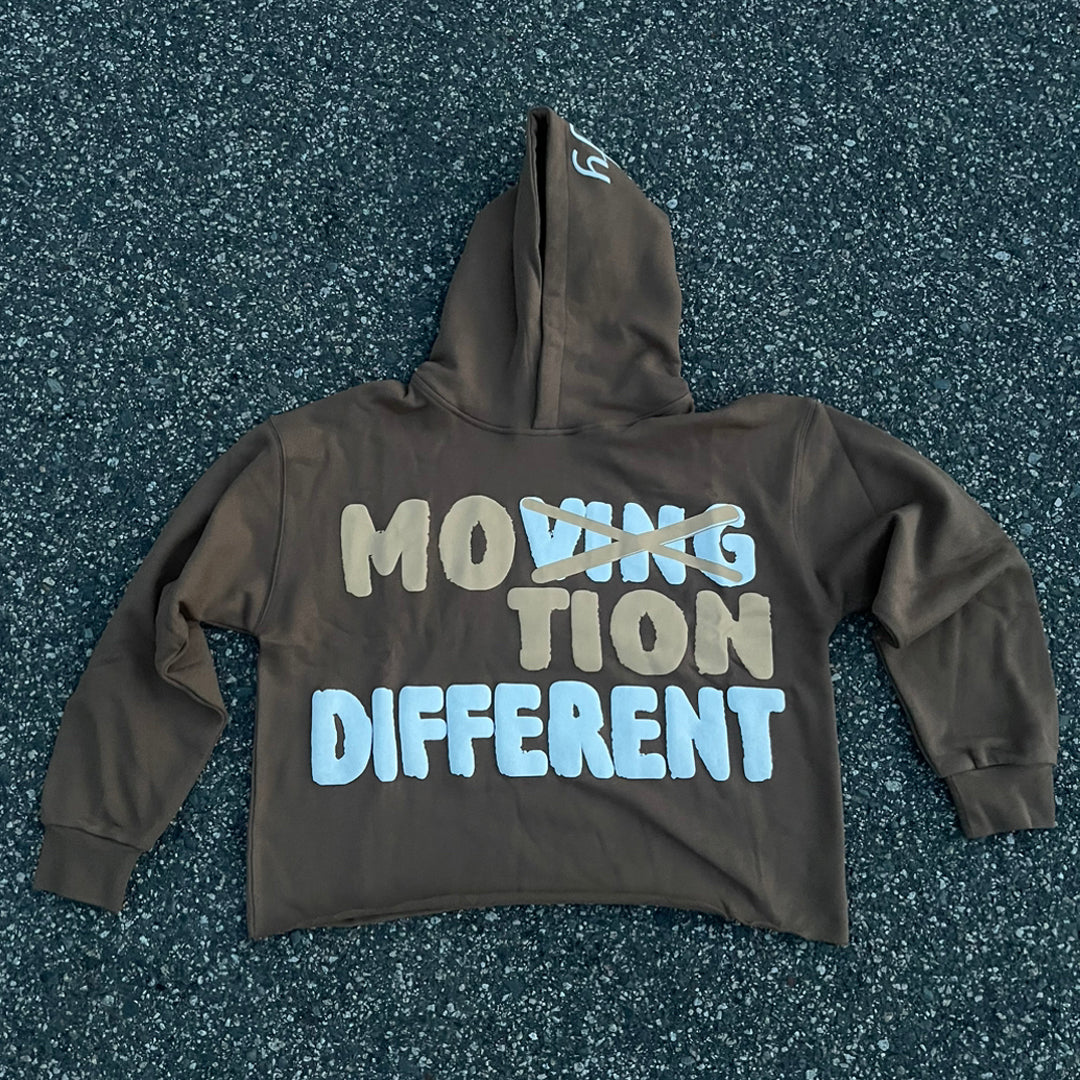 Motion different puff printing cotton street hoodie