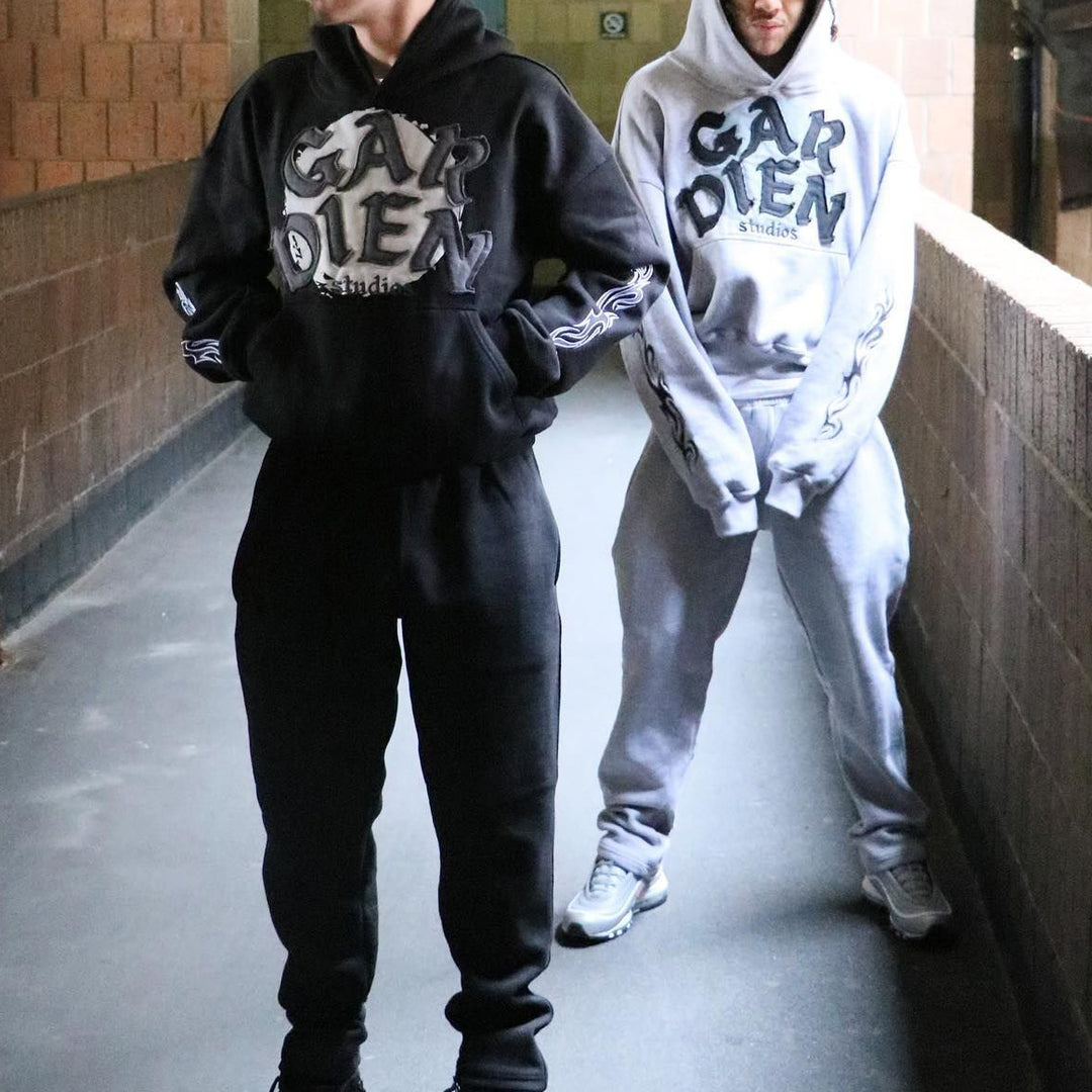 Hide Your Success Print Hoodie Sweatpants Two Piece Set