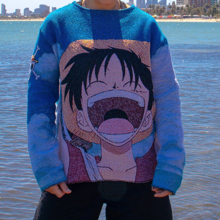 comic print tapestry street sweatshirt