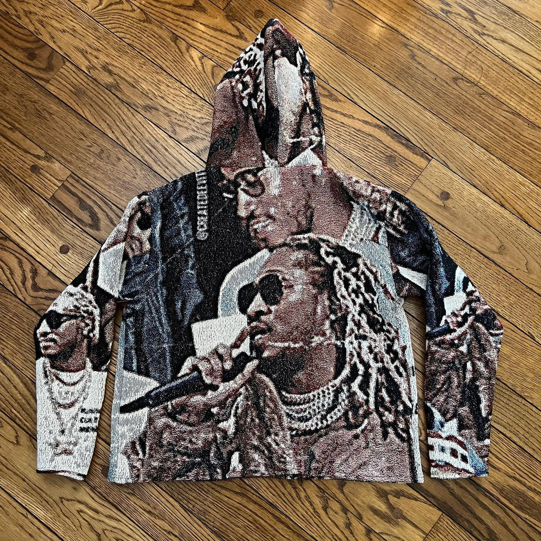 Hip Hop Rap Music Festival Casual Street Tapestry Hoodie