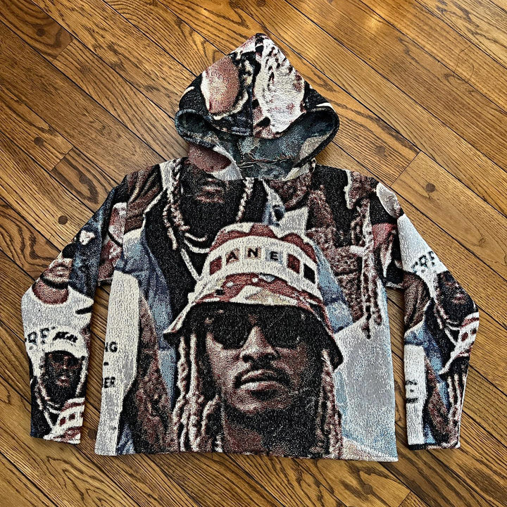 Hip Hop Rap Music Festival Casual Street Tapestry Hoodie