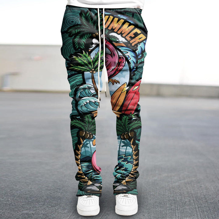 Hawaiian Trend Print Street Pants