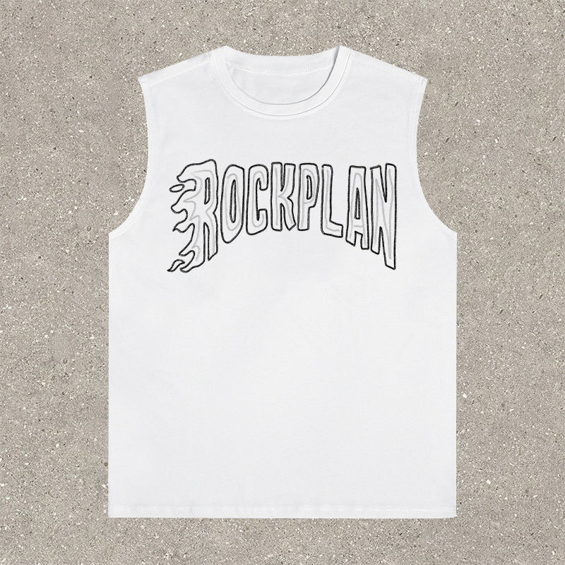 NO.8 casual street basketball print vest