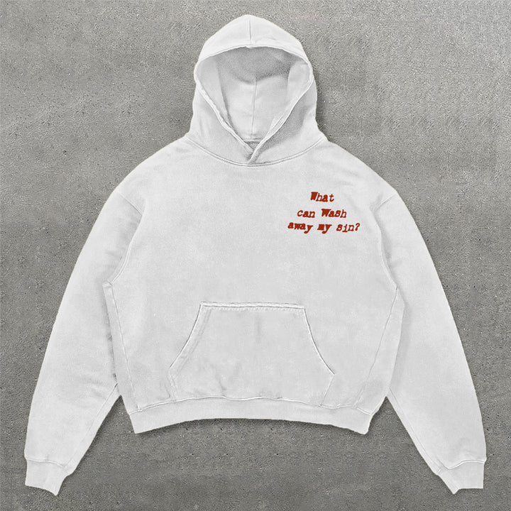 Nothing But The Blood Of Jesus Print Long Sleeve Hoodies