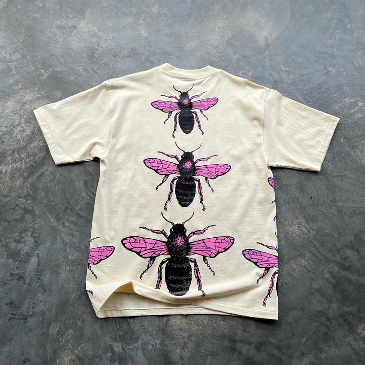 Casual personalized bee print T-shirt