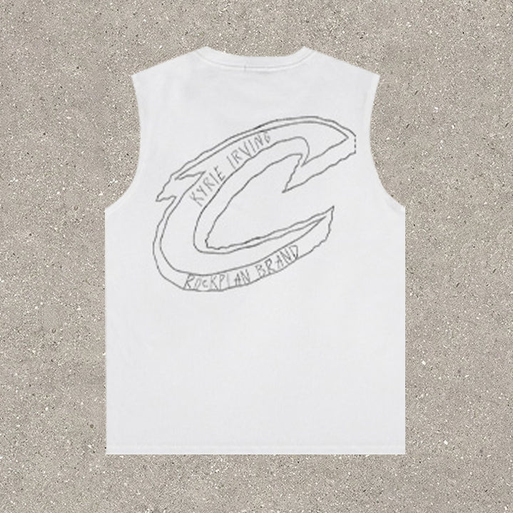 Street Basketball Print Casual Sports Vest