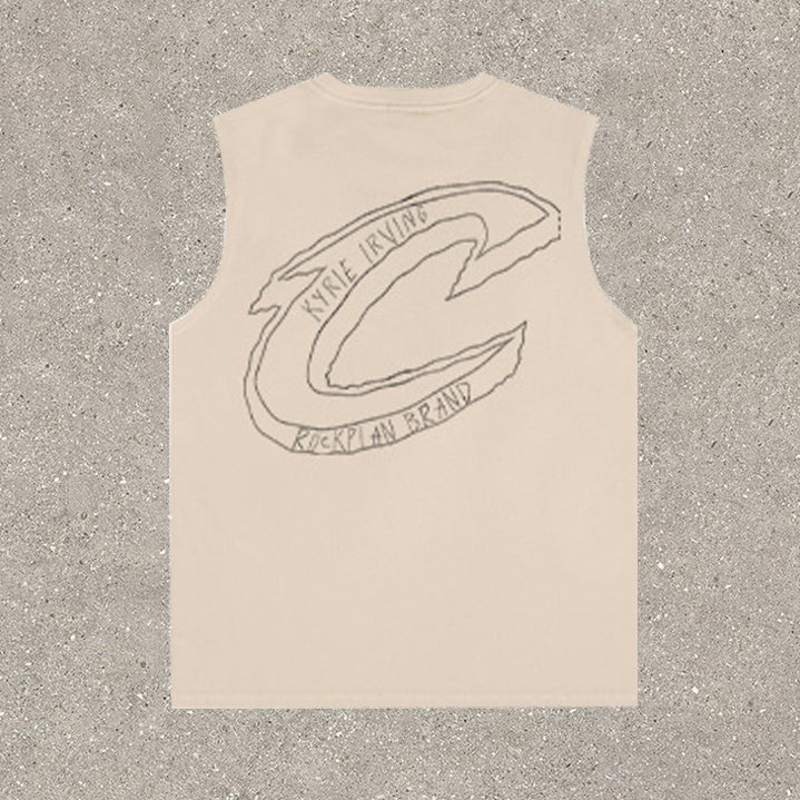 Street Basketball Print Casual Sports Vest