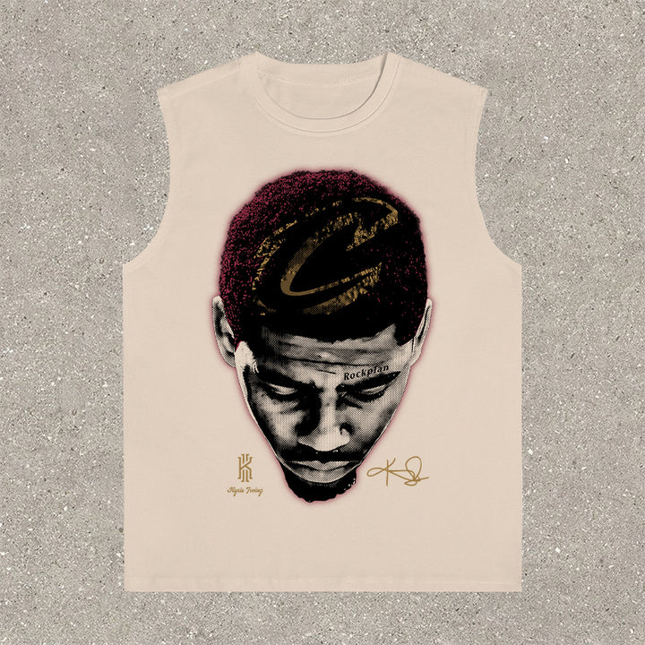 Street Basketball Print Casual Sports Vest