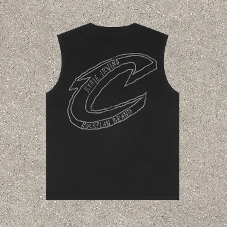 Street Basketball Print Casual Sports Vest