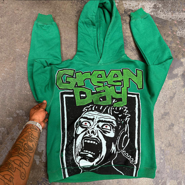 Crazy Green Zoo Casual Street Hoodie