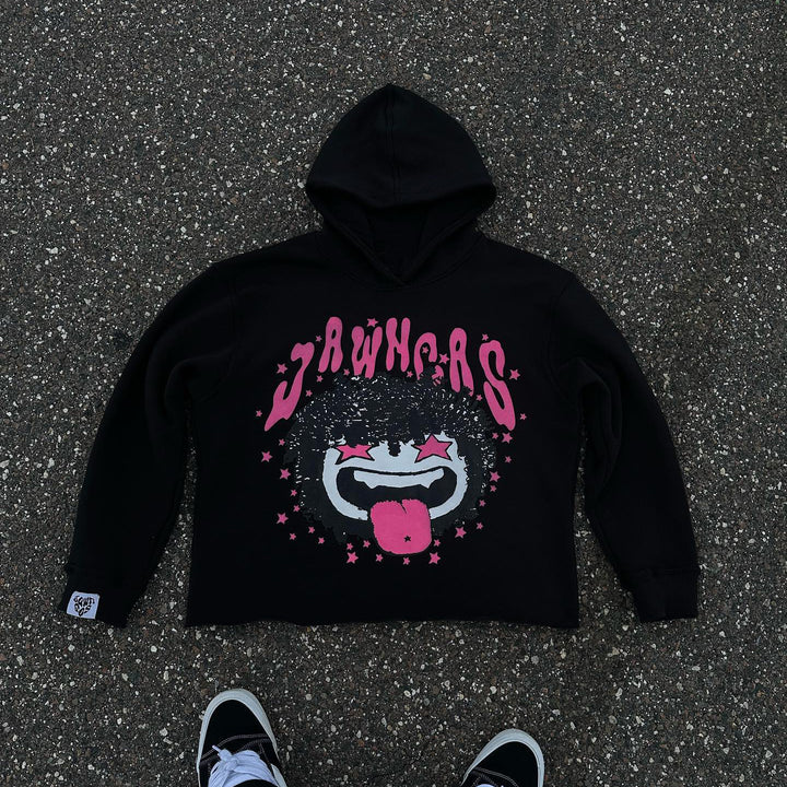 casual street print hoodie