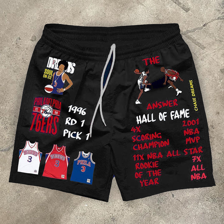 Casual Retro 90s Basketball Breathable Shorts