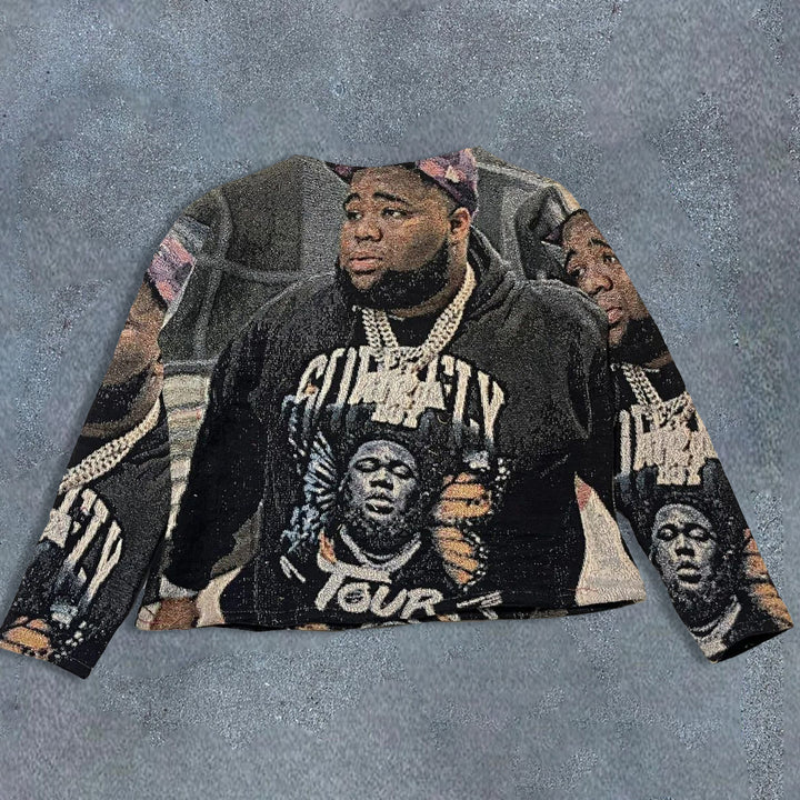 Trendy Hip Hop Tapestry Fashion Sweatshirt