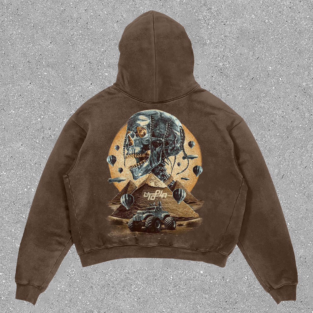 Stylish retro printed hoodie