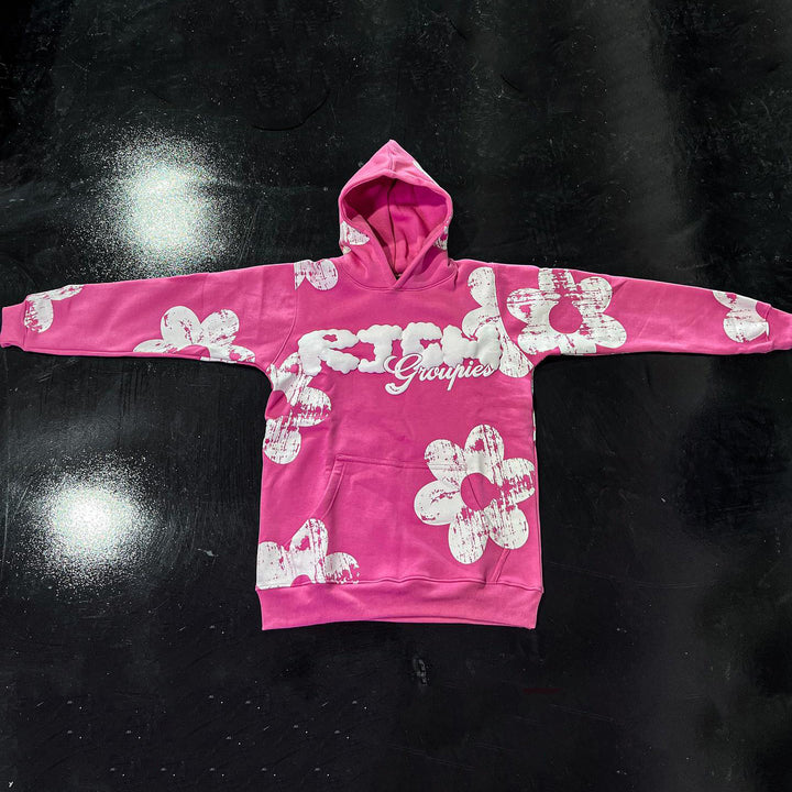 Daisy Print Casual Street Hoodie