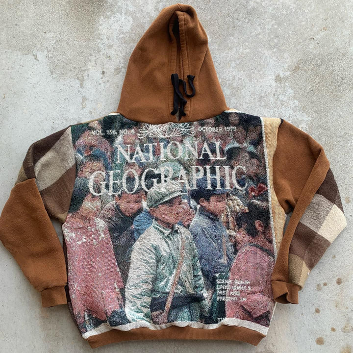 National Geographic Print Long Sleeve Hoodies