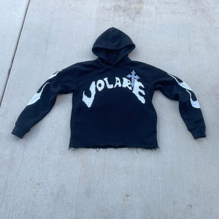 Angel Cross Patched Street Hoodie