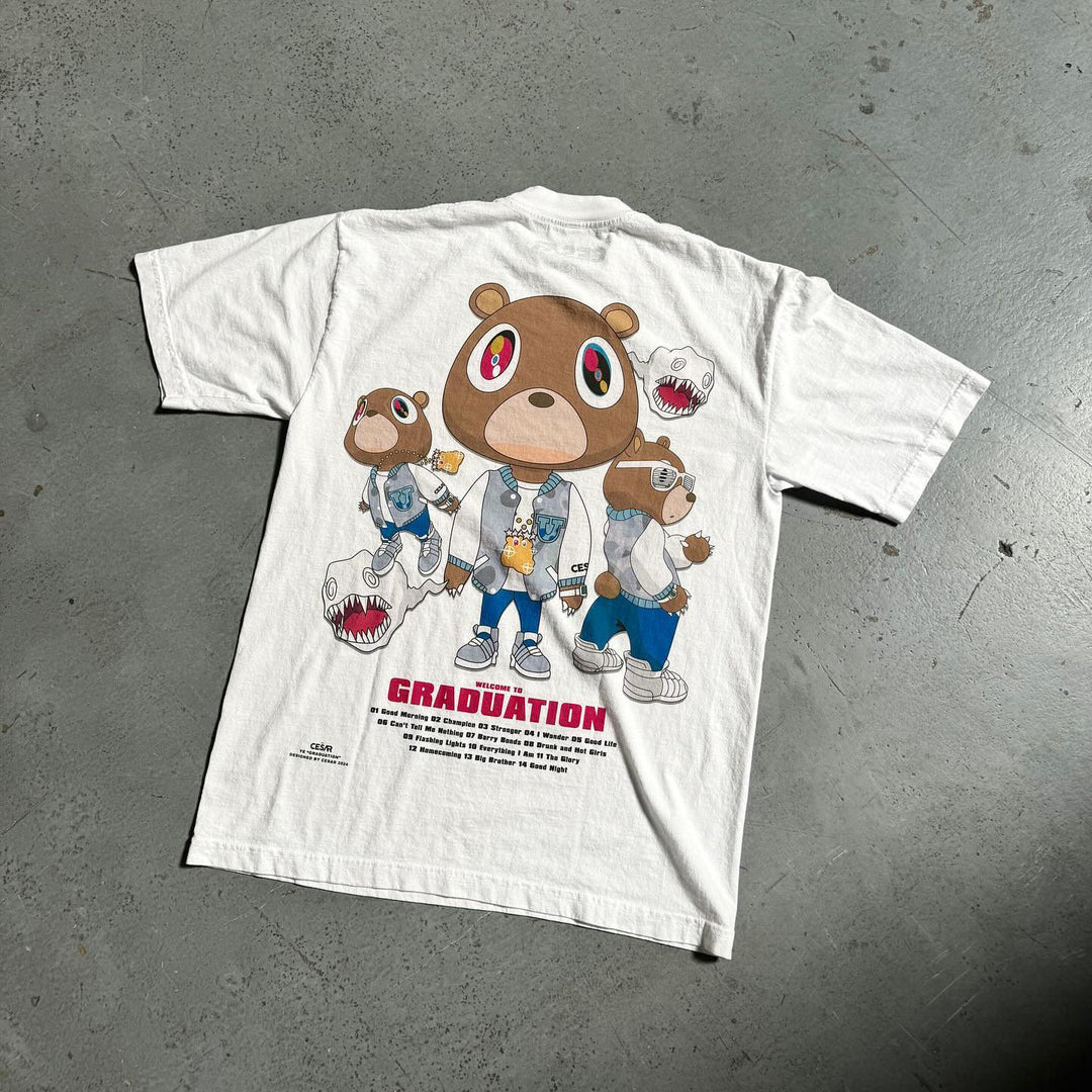 Graduation Bear Print T-shirt