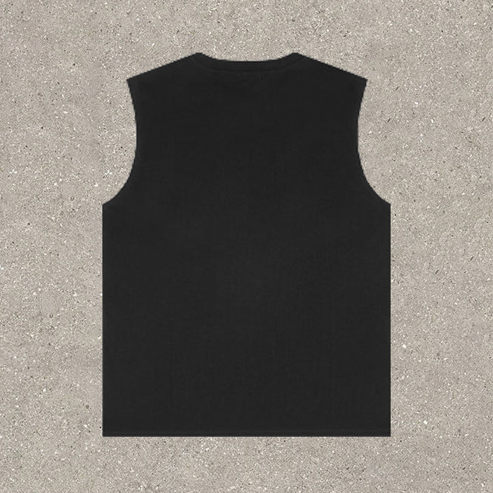 Highly anticipated casual street basketball print tank top