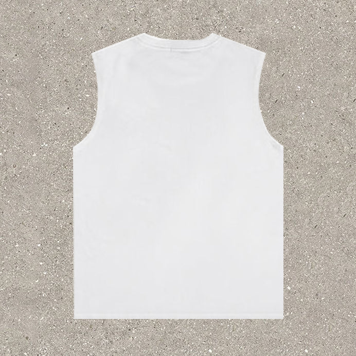 Highly anticipated casual street basketball print tank top