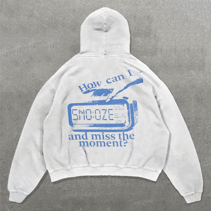 How Can I And Miss The Moment Print Long Sleeve Hoodies