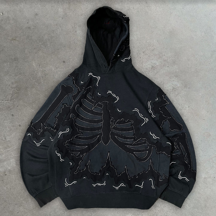 Black Skull Casual Street Hoodie