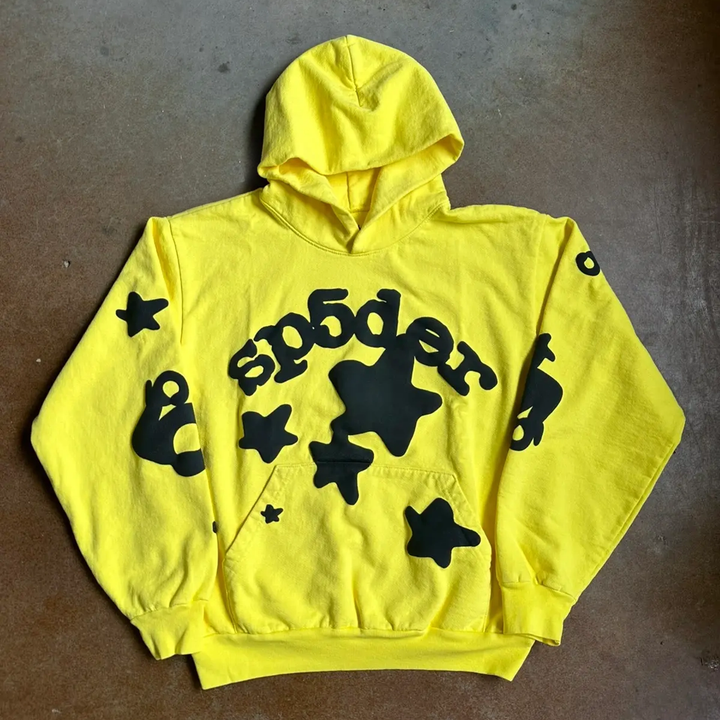 Relaxed Preppy Stars Hoodie