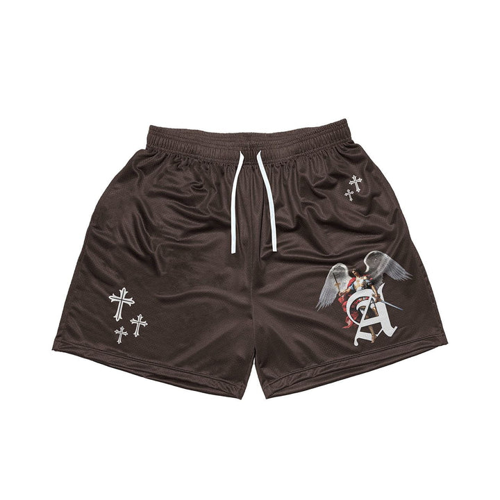 angel cross stretch shorts