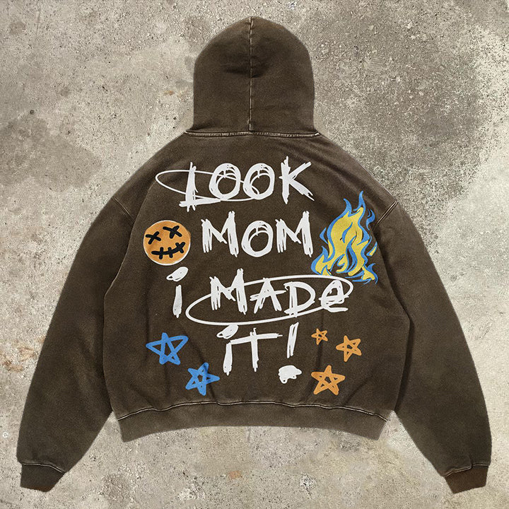 Tribute to Mom Slouchy Street Hoodie