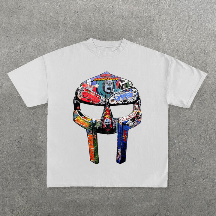 Mask Print Short Sleeve T-Shirt