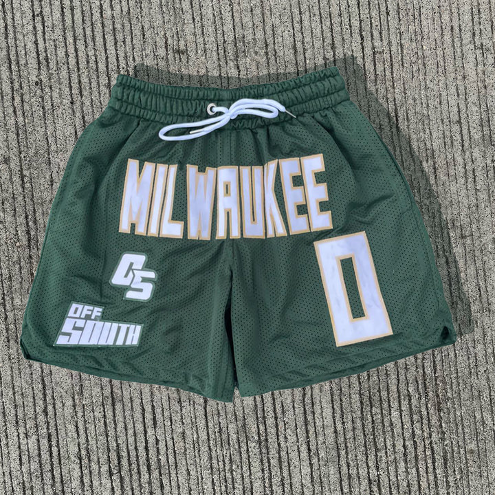 Bucks Casual Street Basketball Mesh Shorts