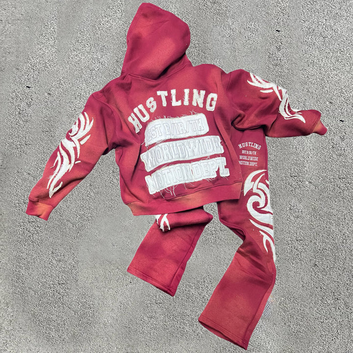 Casual personalized printed hoodie set