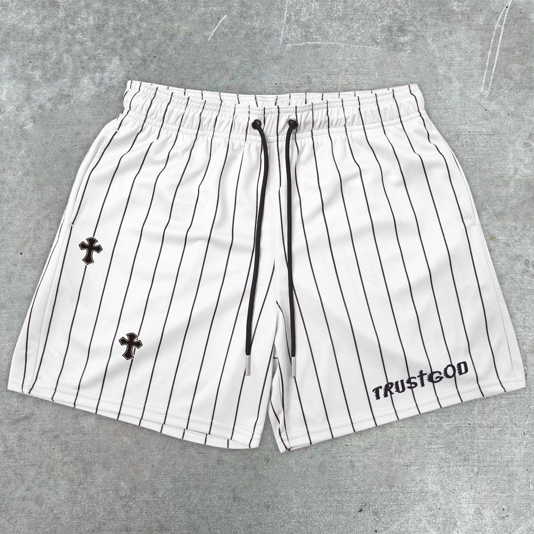 Tide brand fashion striped mesh shorts