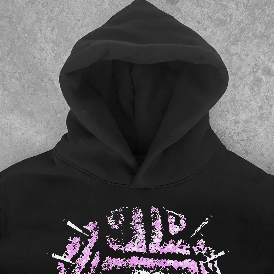 basketball print street hoodie