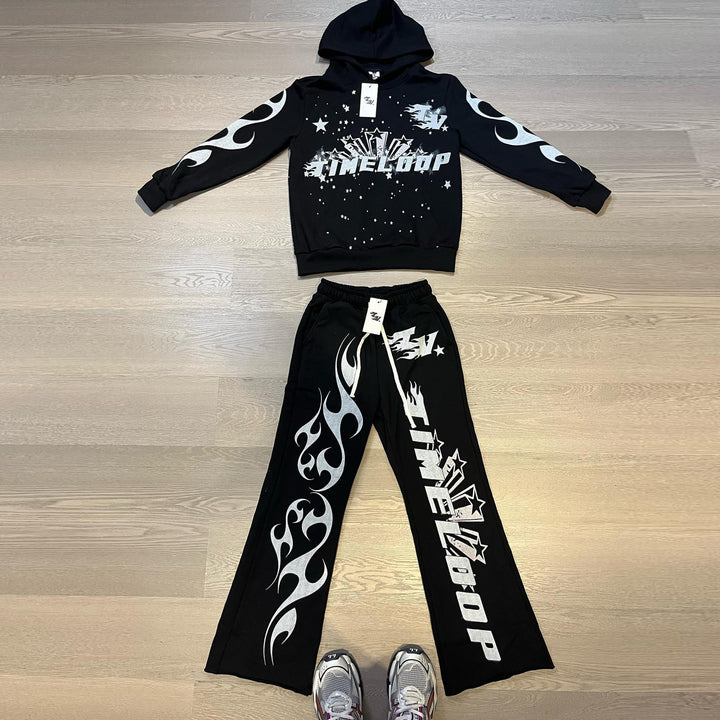 Casual personalized printed hoodie set