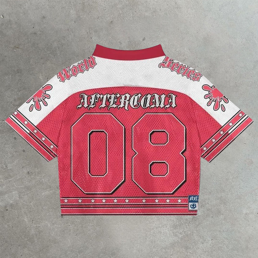 NO.08 Casual Street Retro Mesh Jersey