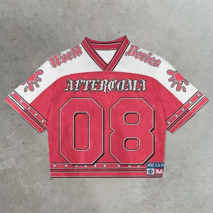 NO.08 Casual Street Retro Mesh Jersey